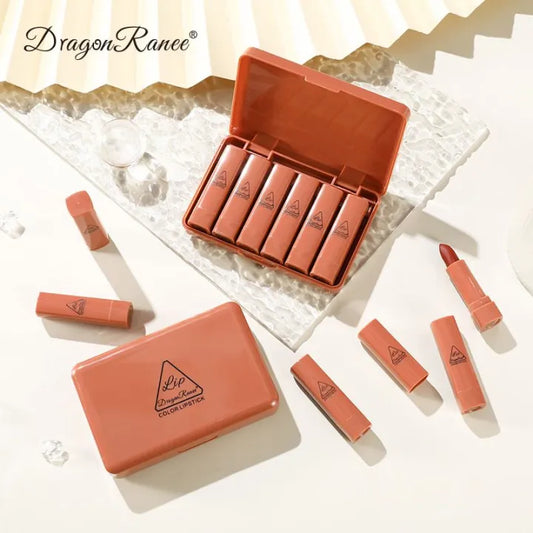 Dragon Ranee Set Of 6 Velvet Long Lasting Waterproof Lipstick DR27